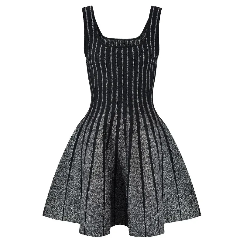 

Customized Spot High-end Quality European and American Socialite Slim Fit and Slimming Sleeveless Short Knitted Dress