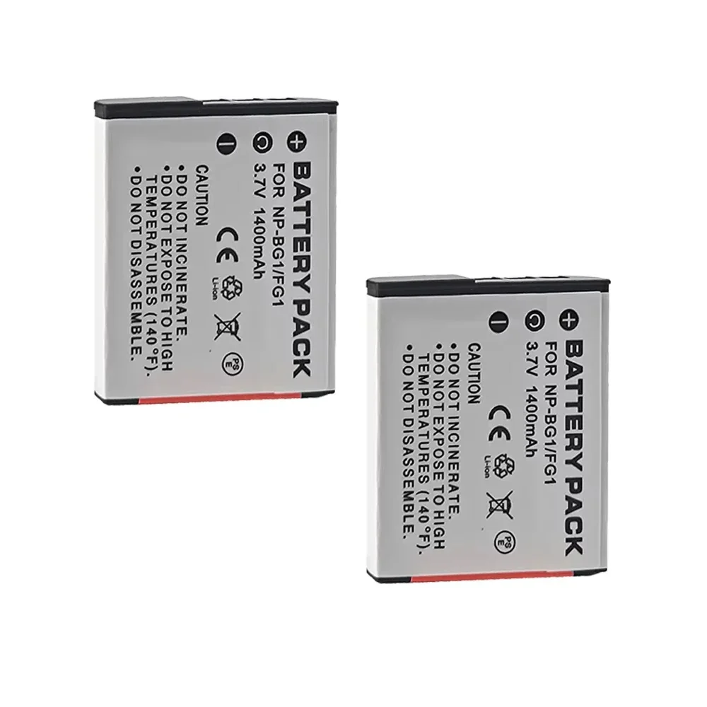 3.7V 1400mAH NP-BG1 NP-FG1 NPBG1 Rechargeable Li-ion Digital Camera Battery For Sony DSC H3 H5 H7 W70 W80 WX1 NP BG1 FG1 Battery