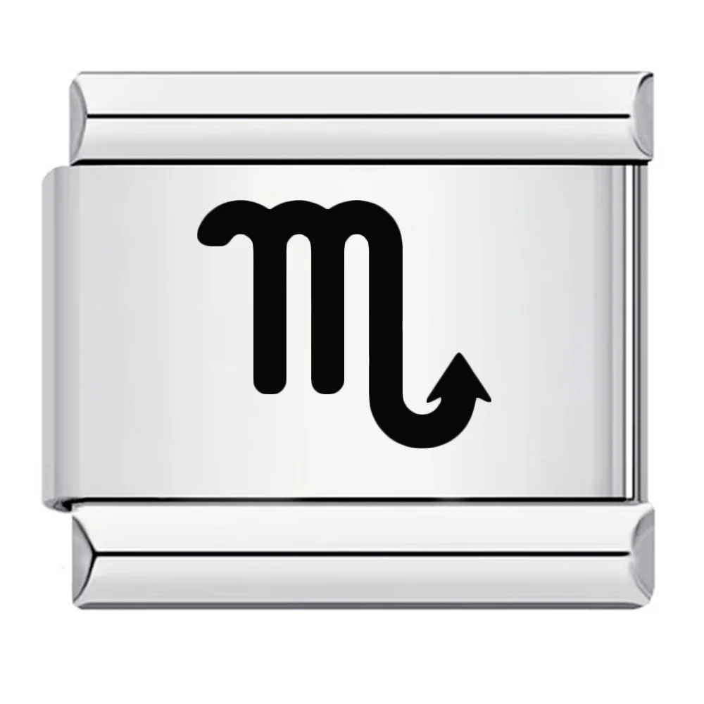 1 Stück elastische Charms, italienischer Link, passend für 9 mm Edelstahl, klassische 12 Konstellationen, Laser-Armreifen, DIY-Schmuckzubehör – Detail 8