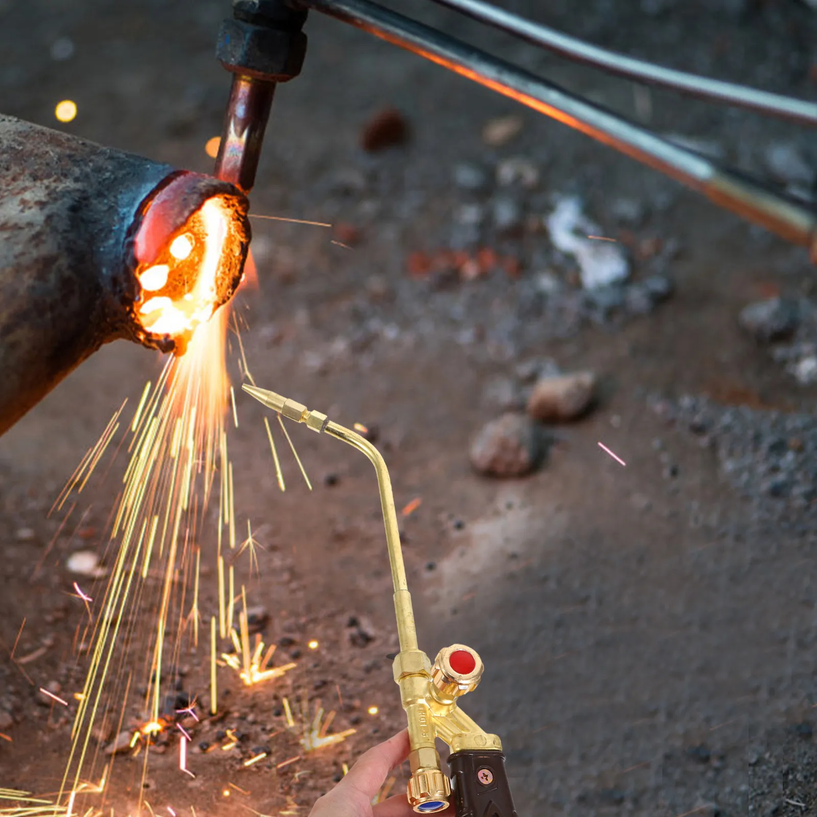 

Сварочная горелка инжекционного типа с регулируемым пламенем, пропановая, с автоподжигом, для систем ОВКВ, сантехники, пайки, сварки, турбо-вихревая