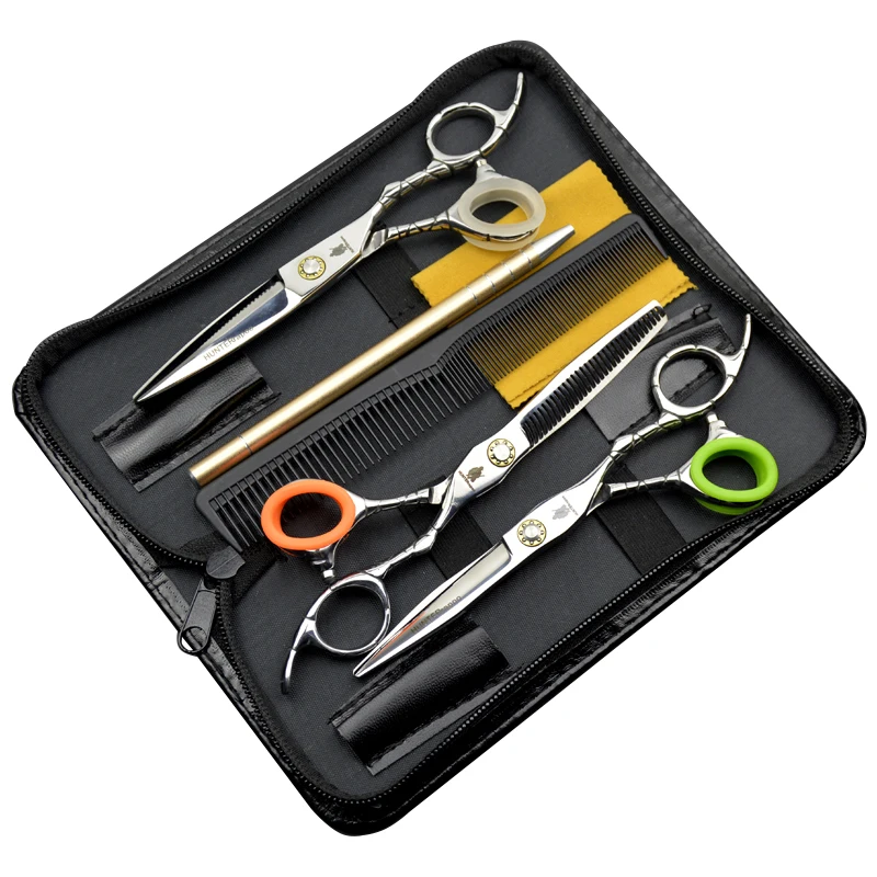 

30% Off HT9136 scissors hair professional scissors set japan 6 inch hairdressing thinning scissors for barbershop hair clippers