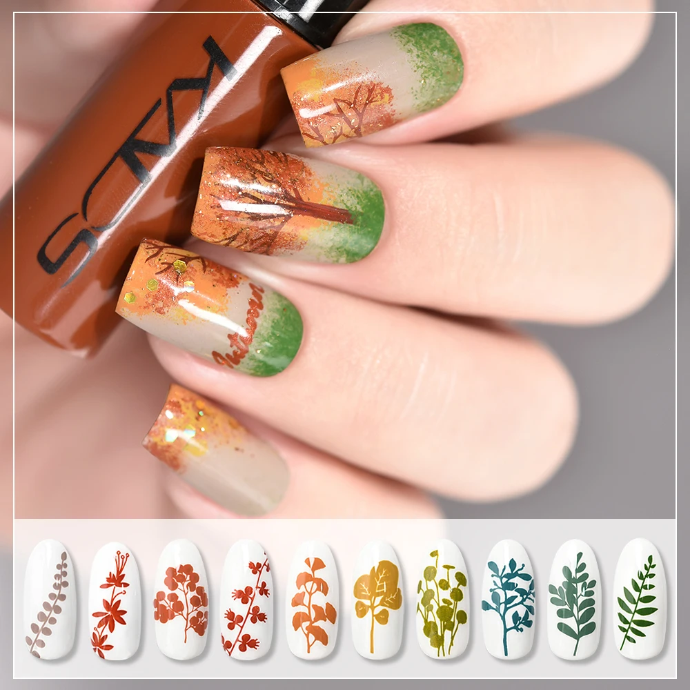 Esmalte de Uñas Colorido para Estampado 7ml, Decoración Artística, Puntas de Uñas, Prensa con Plantilla, Barniz de Manicura, Laca, Herramienta DIY