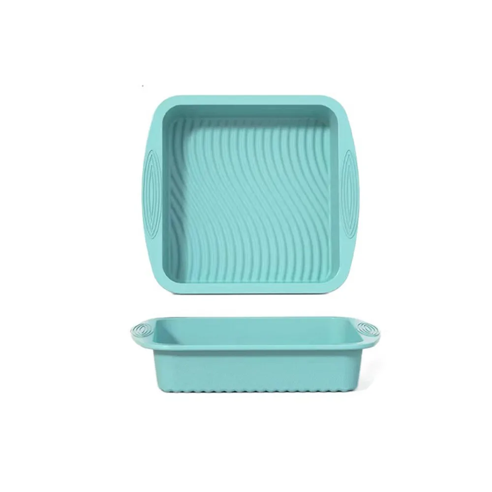 

Bakeware Silicone 3D Cake Mold High Temperature Resistant Nonstick Baking Mold Blue Reusable Baing Pan Mousse