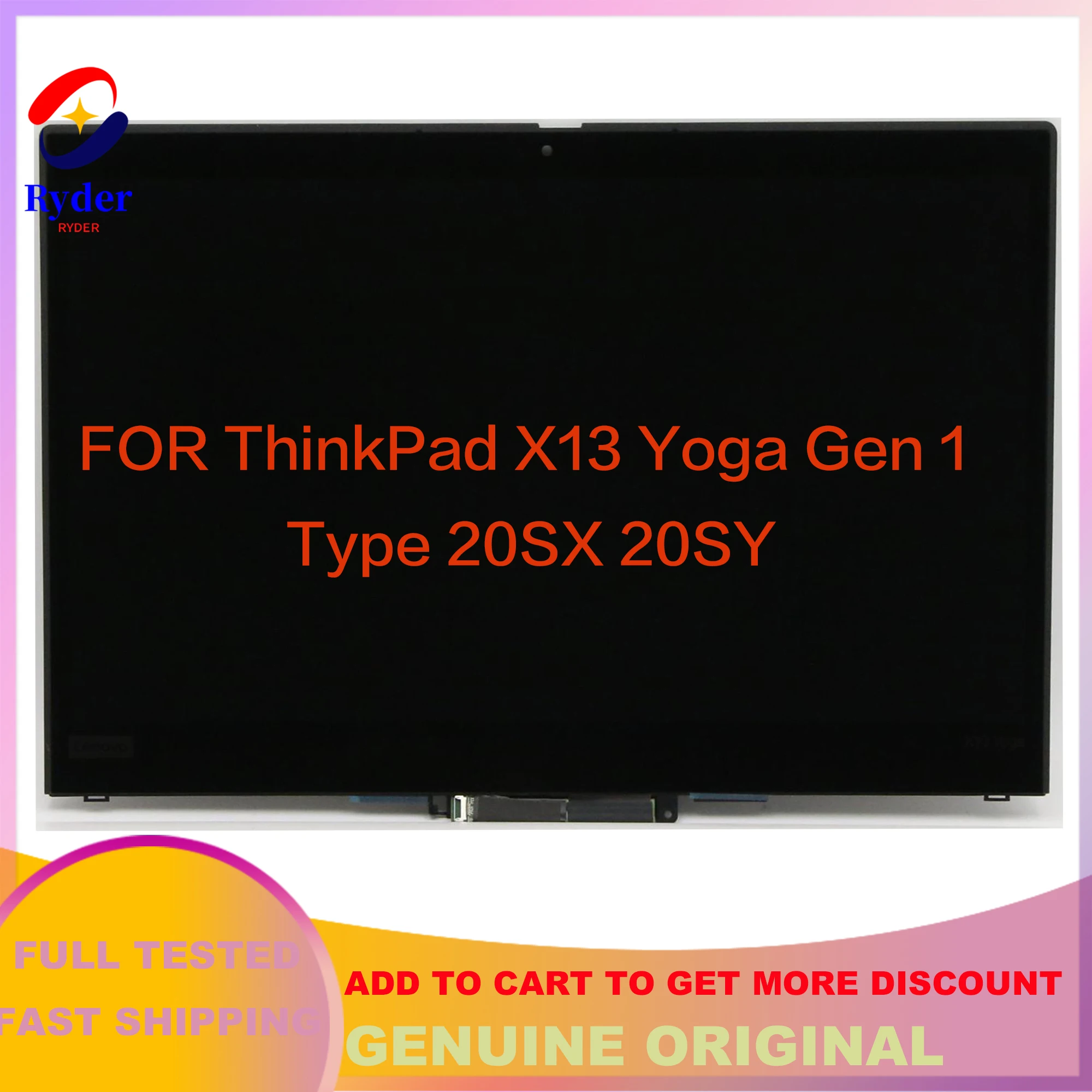 

For Lenovo Thinkpad X13 YOGA 20SY 20SX LCD Touch Screen Repalcement Assembly UHD FRU 01YU657 5M10Y75560 5M10Y75554 5M10Y75556