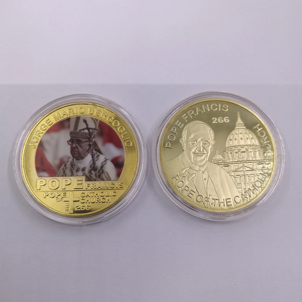 أحدث عملة 1936-2025 البابا فرانسيس جورج ماريو بيرجوجليو العملات التذكارية الذهبية البابا من روما تذكارية عملات تحصيل هدية