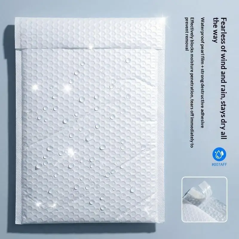 20PCS White Self-Sealing Bubble Envelopes Bag Waterproof Mailers Shipping Envelope Pouch Packaging Bags Storage Organizer