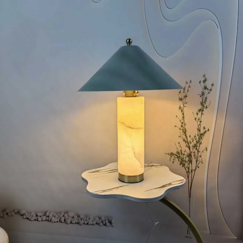 

Modern simple Chinese dimmable warm white marble desk lamp, suitable for living room and study