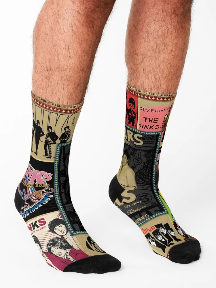 The Kinks Band Photo Collage Socks Heating sock cool halloween heated Socks Male Women's