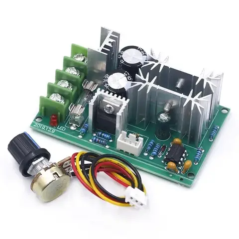 PWM regulator 12V controller DC10-60V DC motor speed regulator 12V 24V 36V 48V High power drive module PWM Motor speed controller 20A current regulator