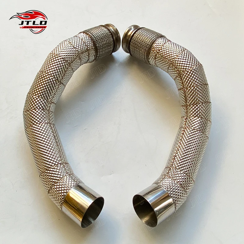 For BMW X5M F95 4.4L V8 Turbo, Racing Downpipe 304 Stainless Steel, No OPF/GPF Design, Improves Throttle Response