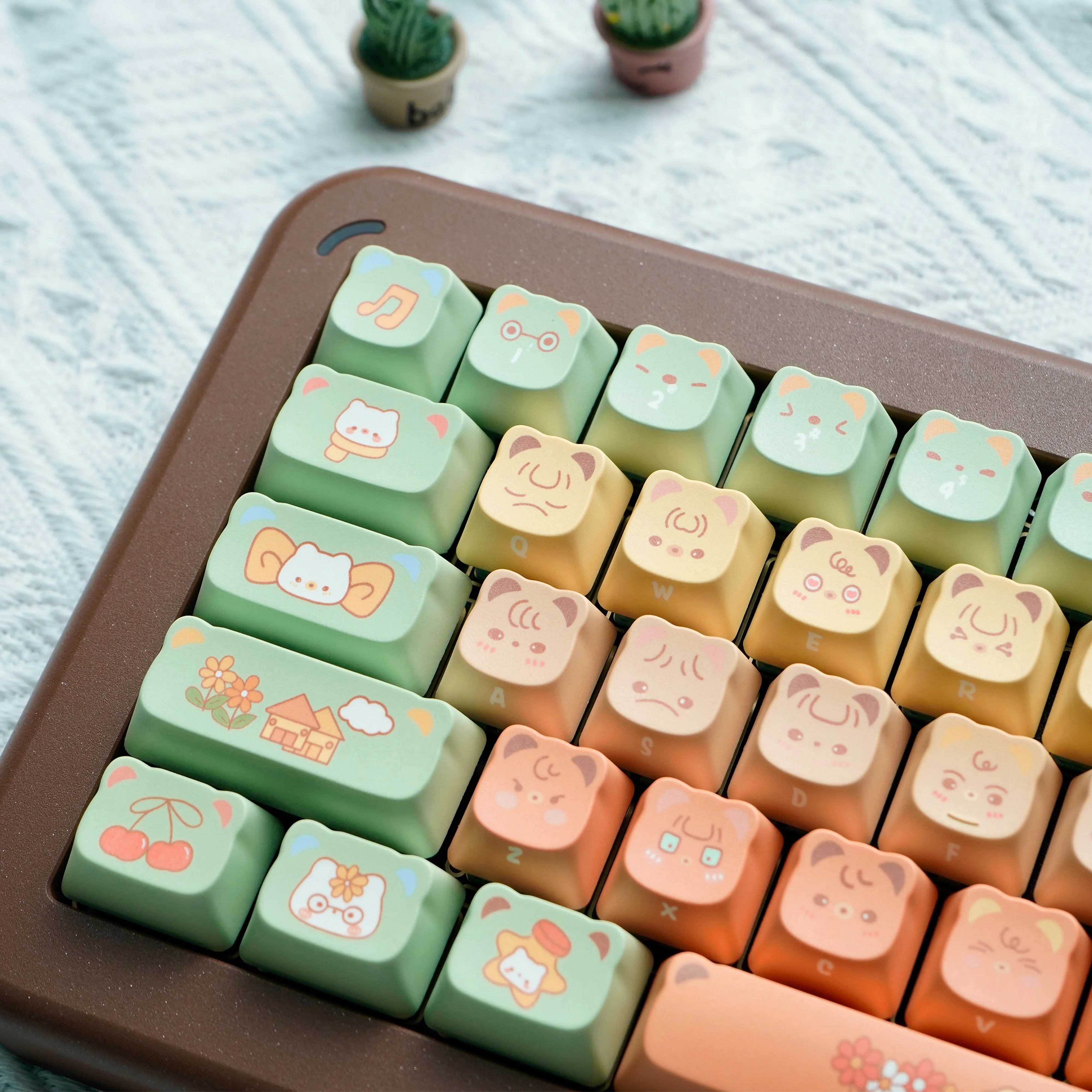 Citrus PBT material Highly sublimation process Side engraving Mechanical keyboard Customized keycaps