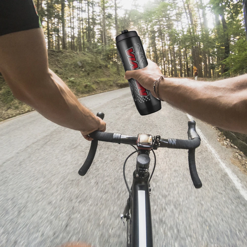 1000 مللي زجاجة دراجة الطريق الجبلية المحمولة في الهواء الطلق الدراجات غلاية مانعة للتسرب عصارة كوب ماء الرياضة في الهواء الطلق اللياقة البدنية درينكوير #4