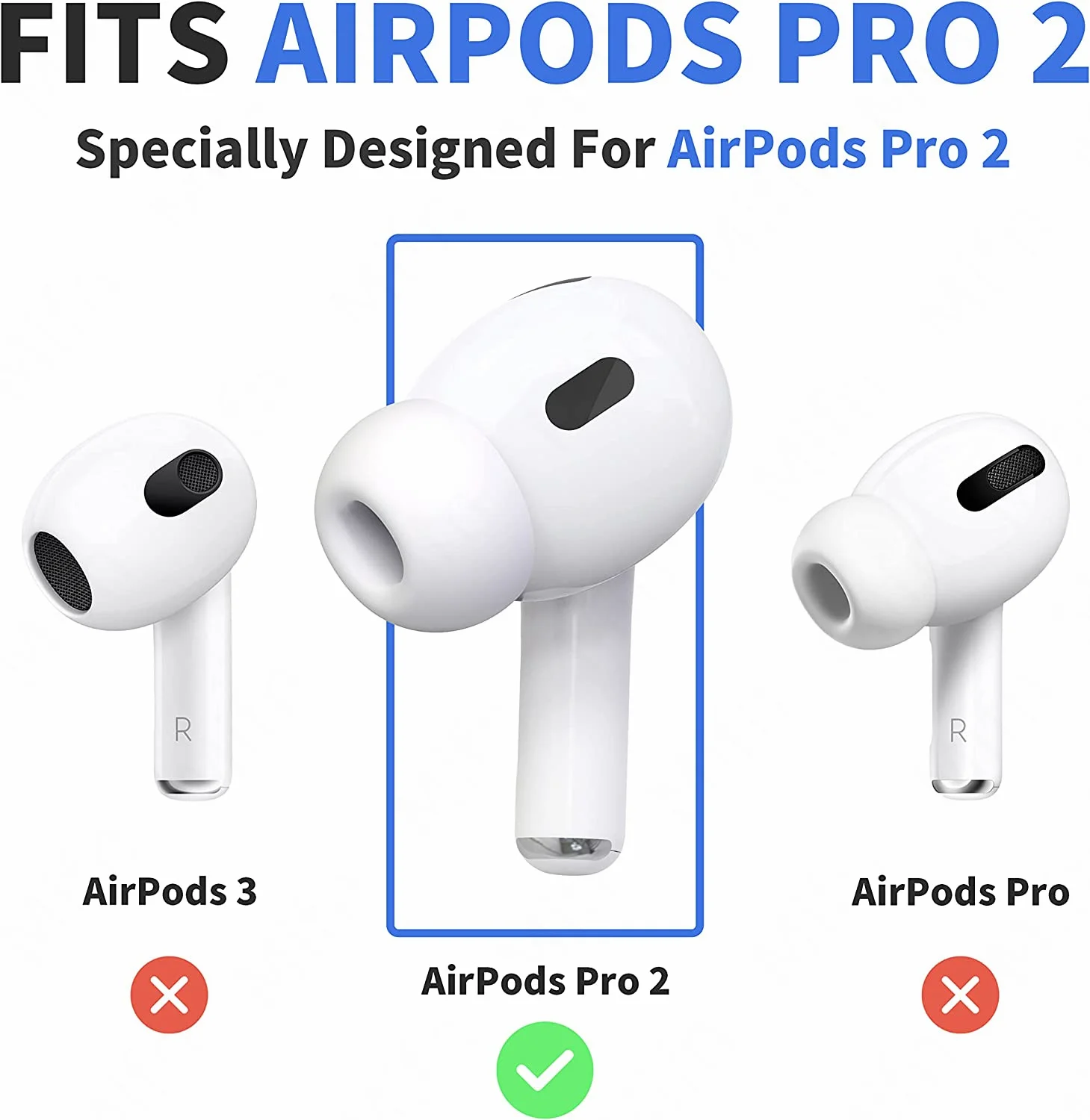 Ультратонкие силиконовые насадки для наушников AirPods Pro 2, гелевые антискользящие, подходят для зарядных устройств AirPods Pro 2