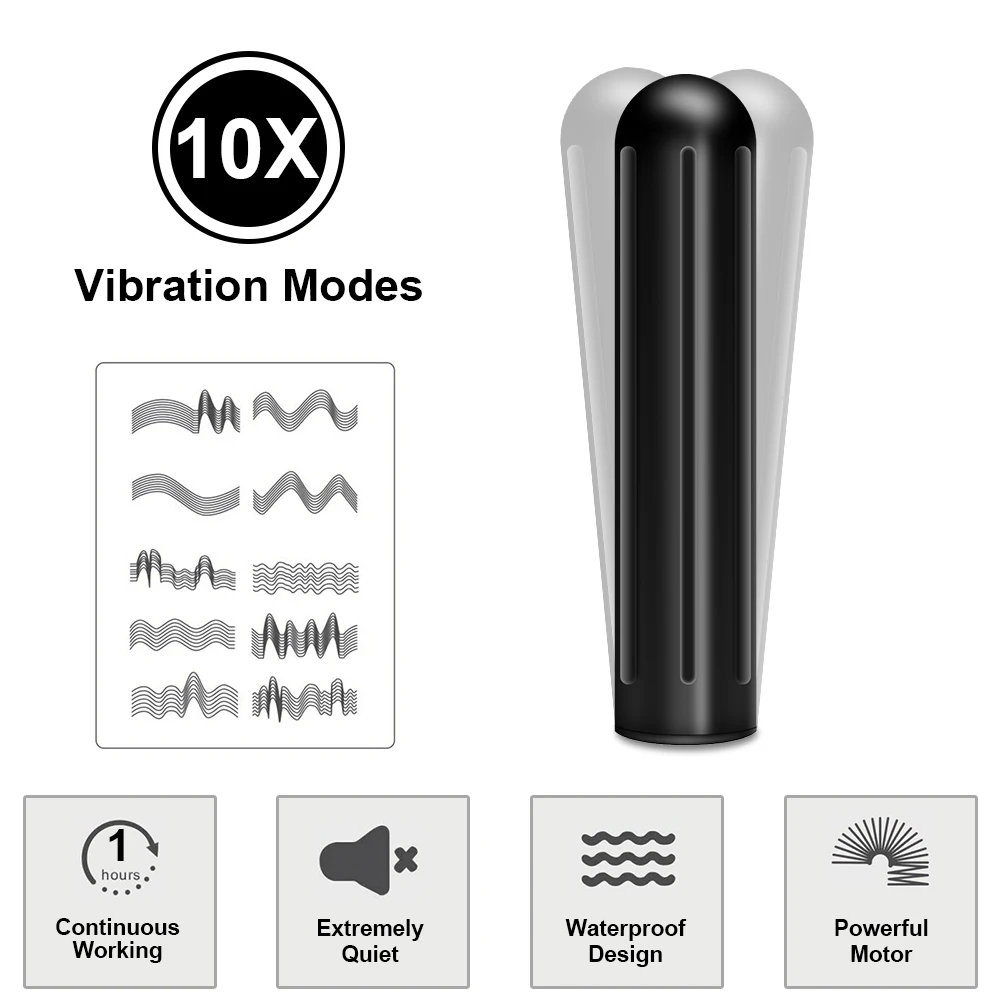 10 Speeds Bullet Vibrator Mini Powerful Sex Toy for Women G-Spot Clitoris Stimulator USB Rechargeable Dildo Anal Toys for Adults