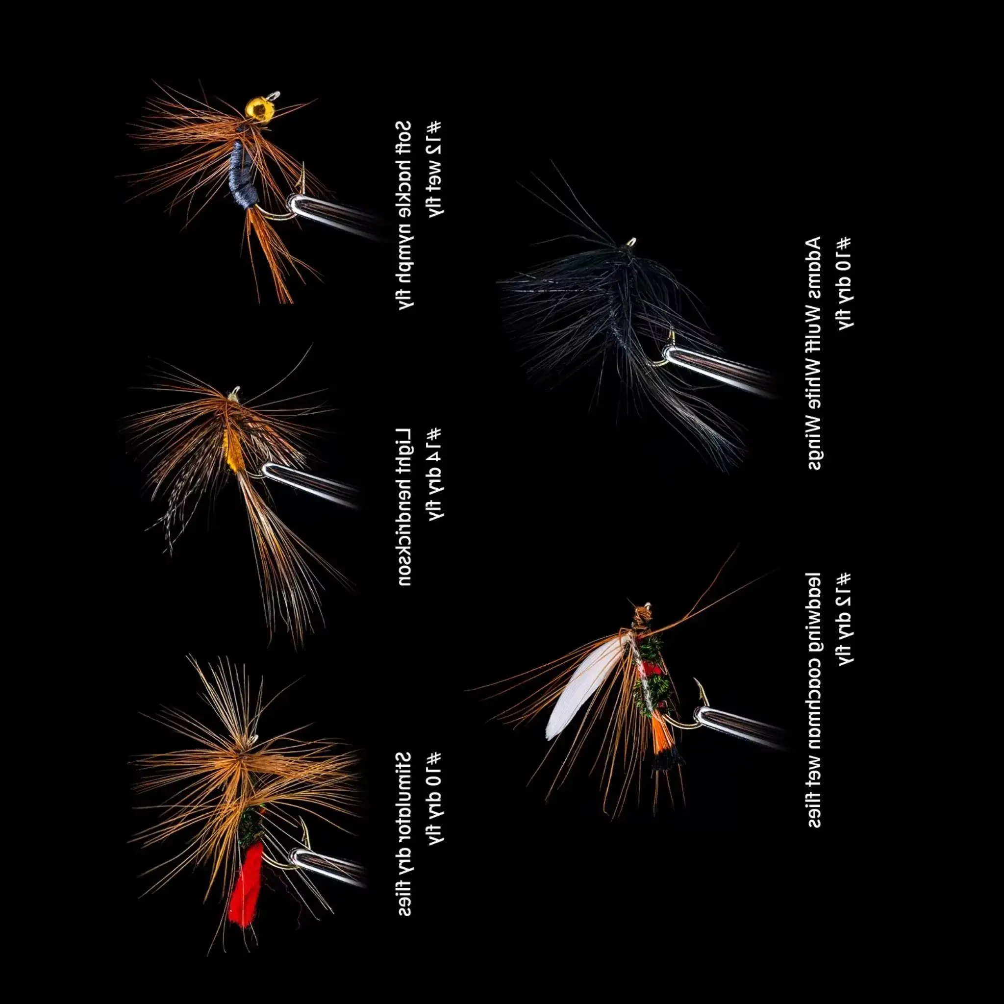 Fly Fishing Baits Assortment Kit 100pcs,Dry Flies Wet Flies Nymph Flies Trout Fishing Lures for Fly Fishing Tackle Accessories