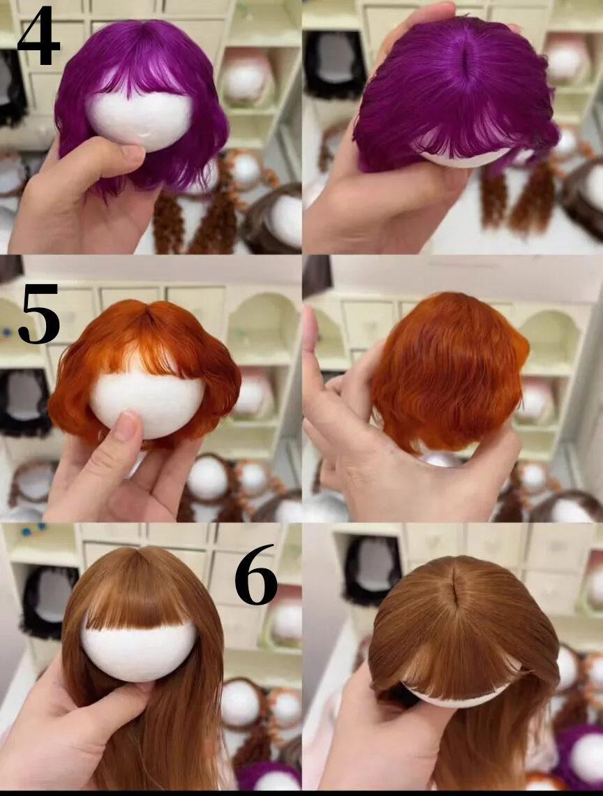 2026 Hot-Selling Newest Series Doll Natural Mohair Wigs for Landazz Landoudou Doll 16cm-16.5mm Head Circumference M0010