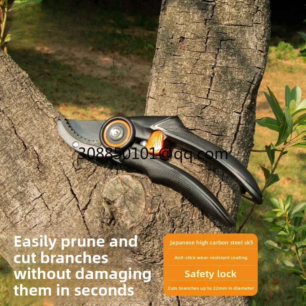 pruning shears for gardening, coarse pruning shears for fruit trees, high carbon steel, labor-saving flowers