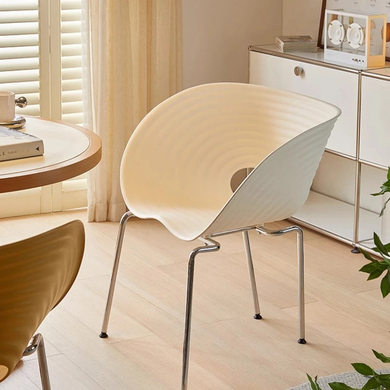 

Nordic designer shell dining chair home simple modern retro plastic backrest single chair creative Internet celebrity chair