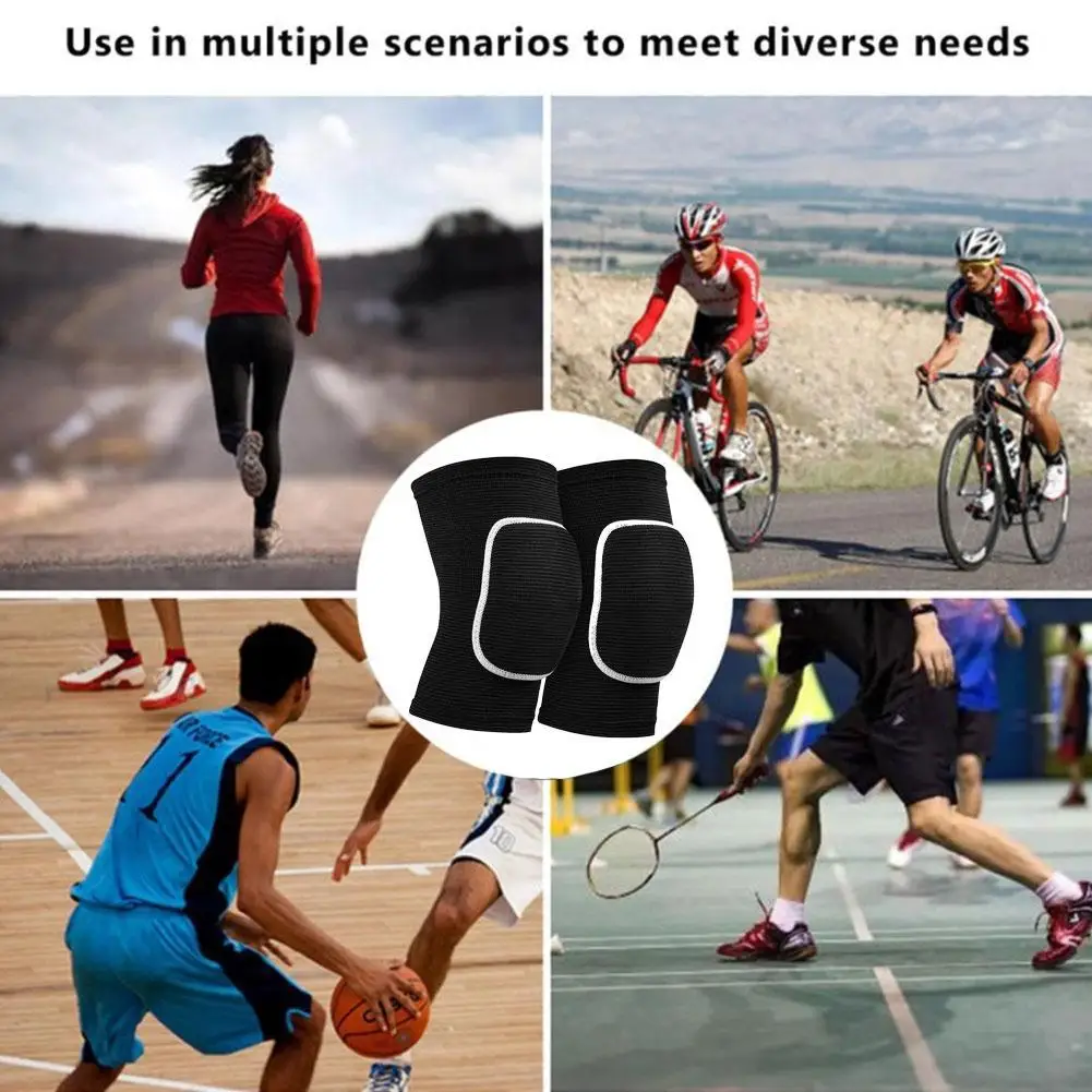 1 Pair Non-Slip Knee Brace Soft Knee Pads Breathable Knee Compression Sleeve For Dance Volleyball Basketball Running