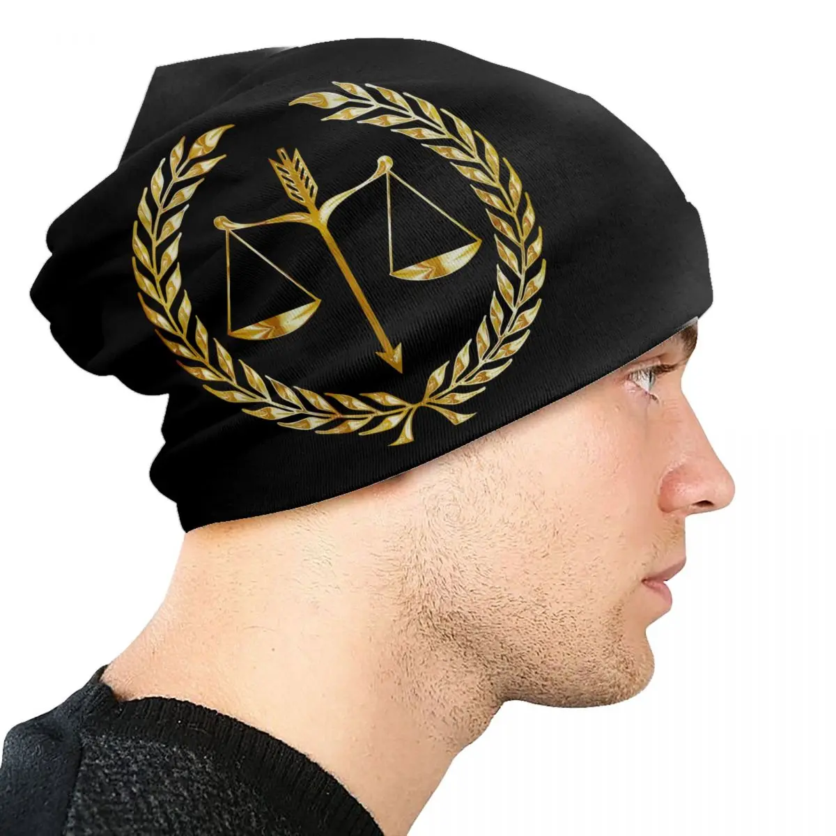 Law Golden scale Of Justice cappello a cuffia cappelli per maglieria Hip Hop Unisex adulto avvocato regalo per feste legali berretto invernale caldo