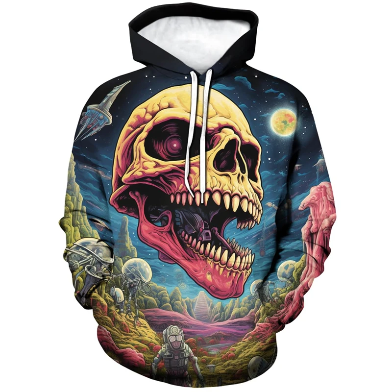 Psychedelic Mushrooms Astronaut 3D Printed Hoodies Punk Mashrooms Graphic Sweatshirts For Women Mens Clothing Pullovers Tops