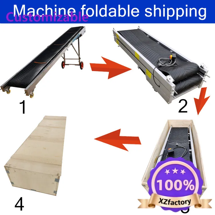 Factory Direct 2026 Top Rated Small Conveyor Sidewall Conveyor Belt Climbing Grain Feeder Folding Conveyor Belt