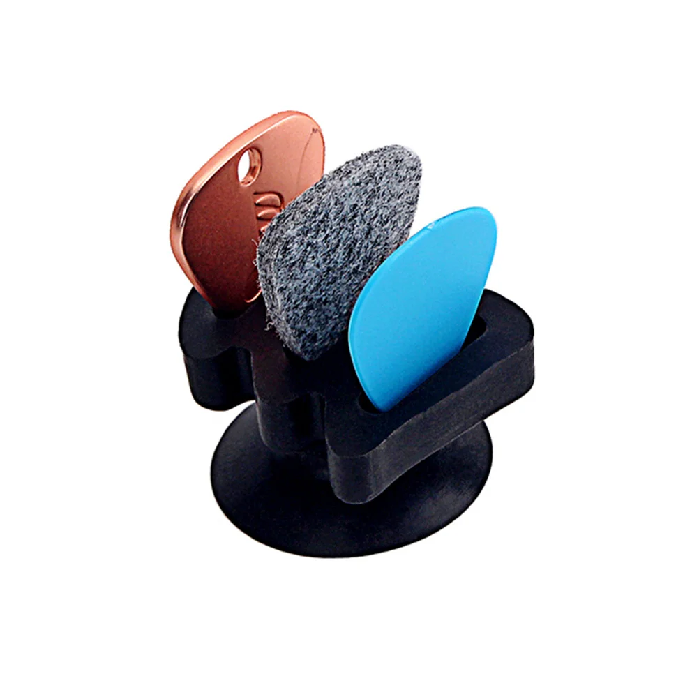 

Guitar Picks Holder Case Black Anti-Skid Plectrum Storage Box Acoustic Electric Guitar Tools Accessories Hold 3 Picks Easy