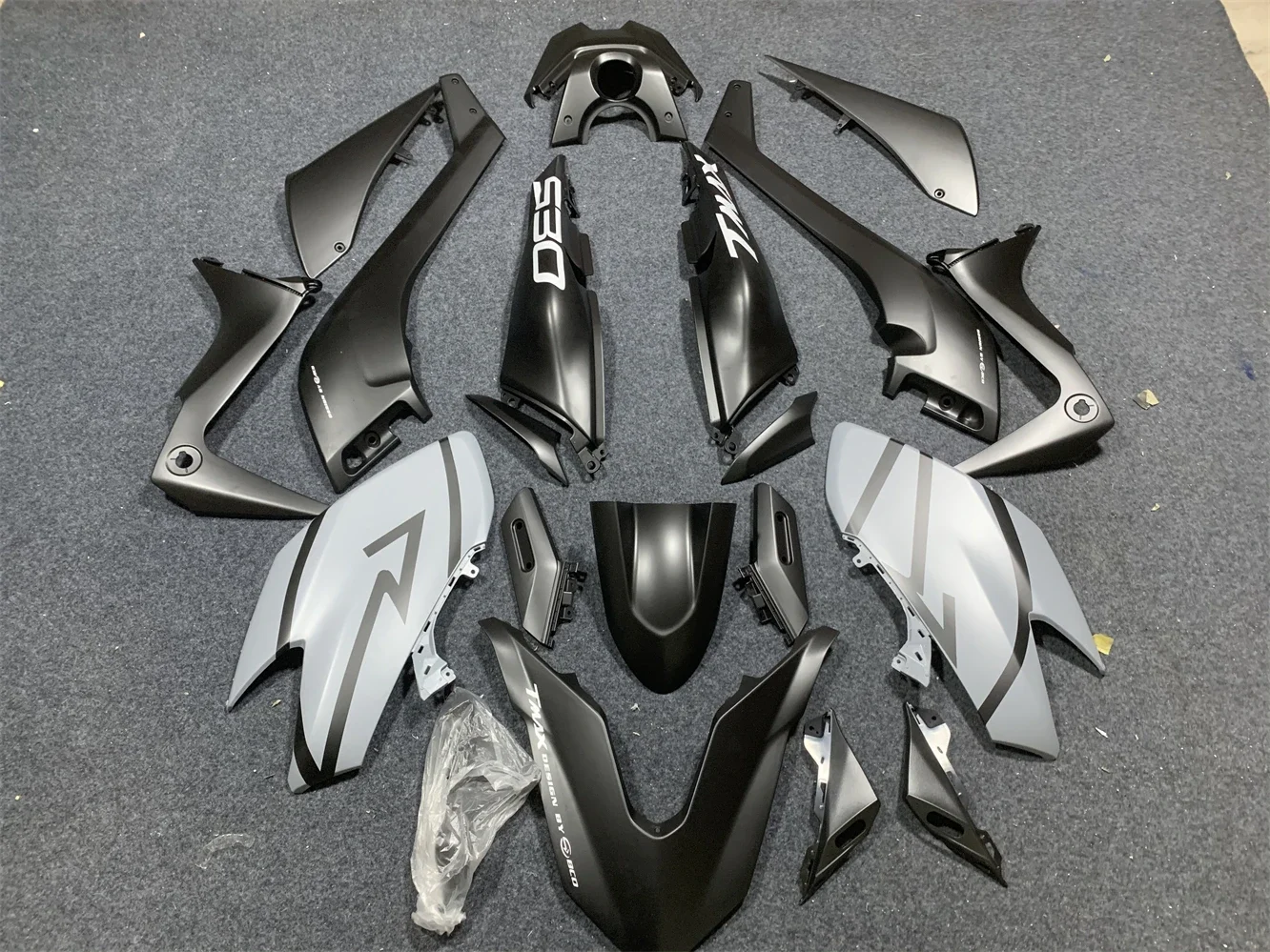 Motorcycle Fairing Kit for Yamaha TMAX530 2015 2016 Year 530 15-16 ABS Fairing Kit Motorcycle guard plate matte black marl