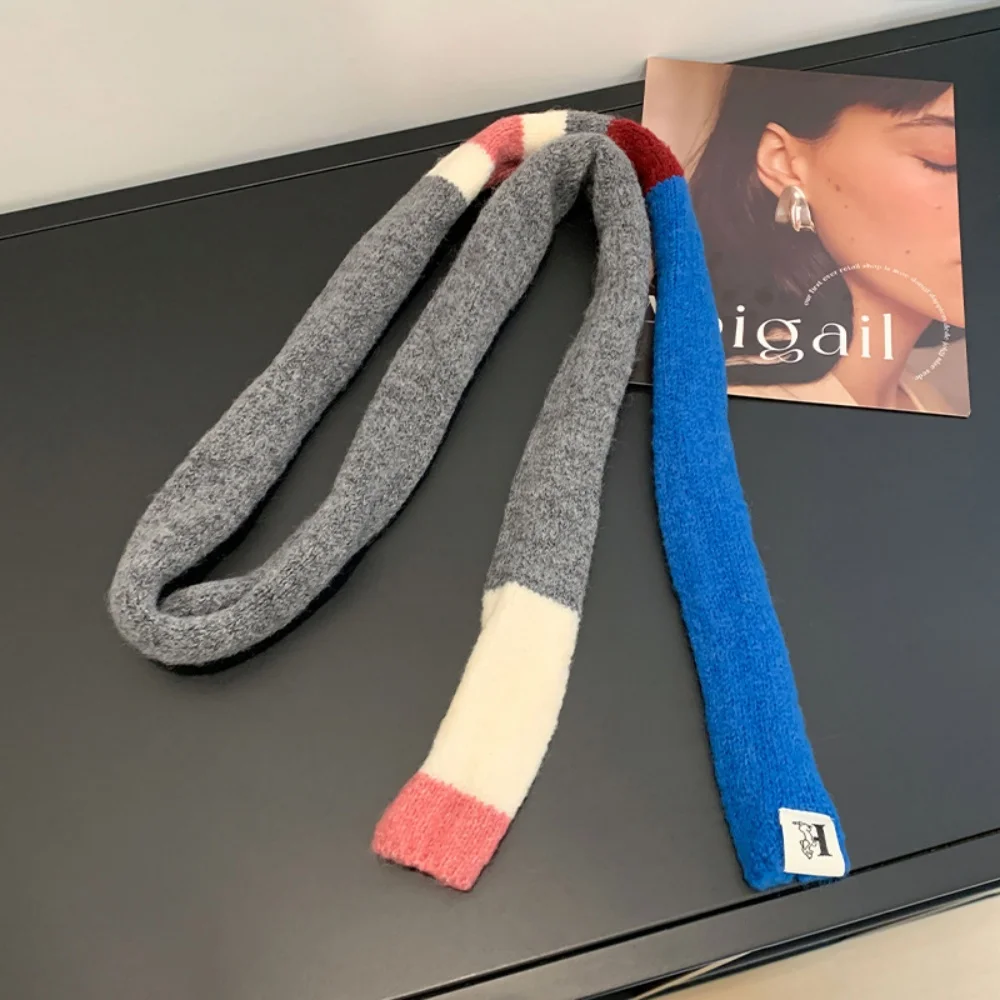 جديد مخطط أفخم وشاح ضيق رقيقة الأوشحة الطويلة موضة الكورية معطف شتوي وشاح عادية الشارع منديل للرجال والنساء