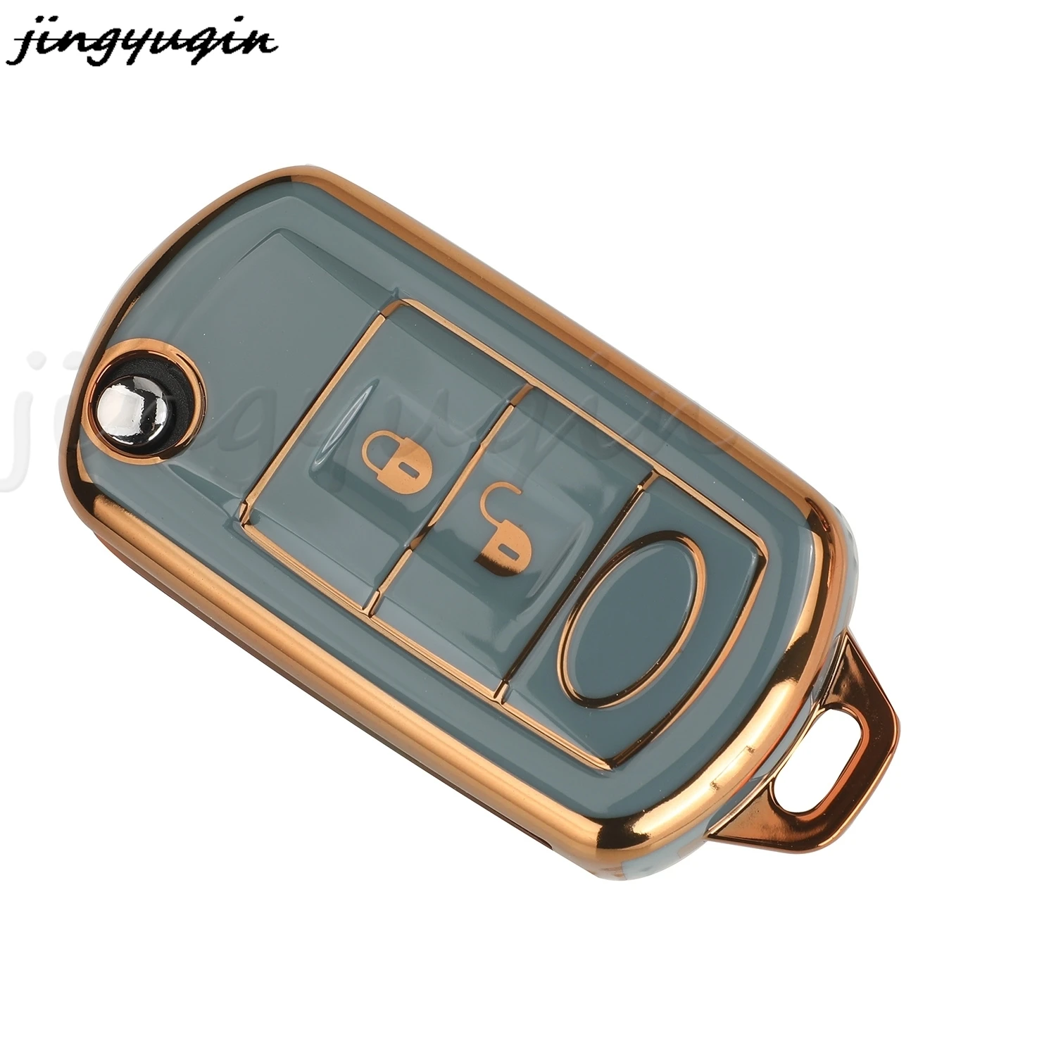 JYQ 2 botones TPU Auto llave Shell funda para Land Rover Range Rover Sport LR3 Discovery soporte protegido Fob bolsa Accesorios