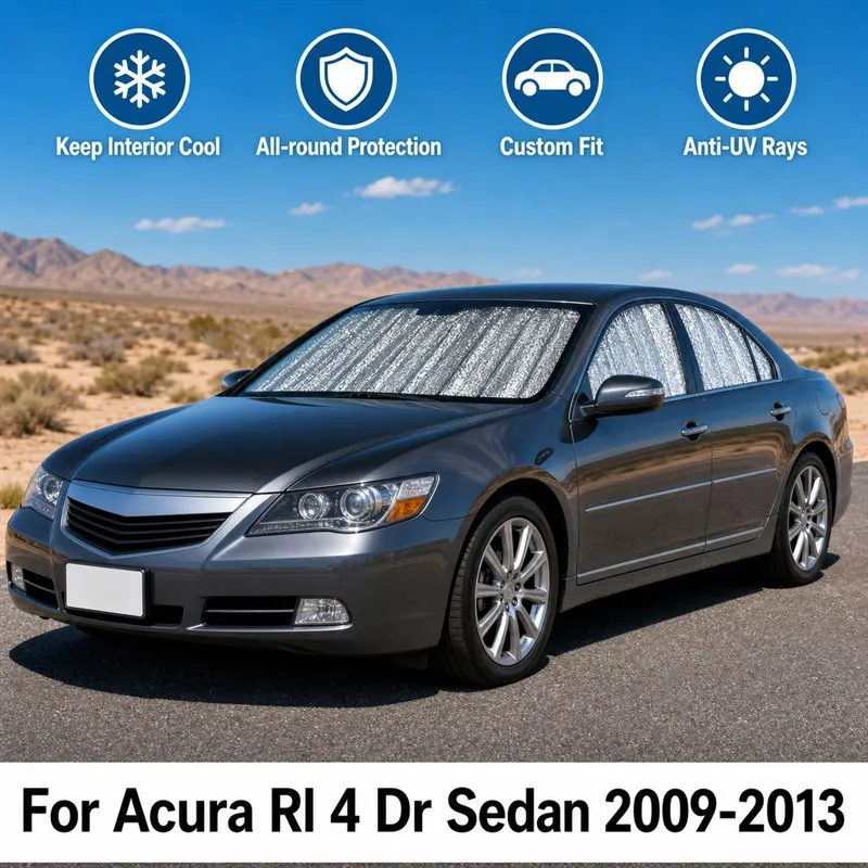 For Acura Rl 4 Dr Sedan 2009-2013 Full Set Car Window Sunshades UV Block Privacy Heat Insulated Foldable Car Curtain