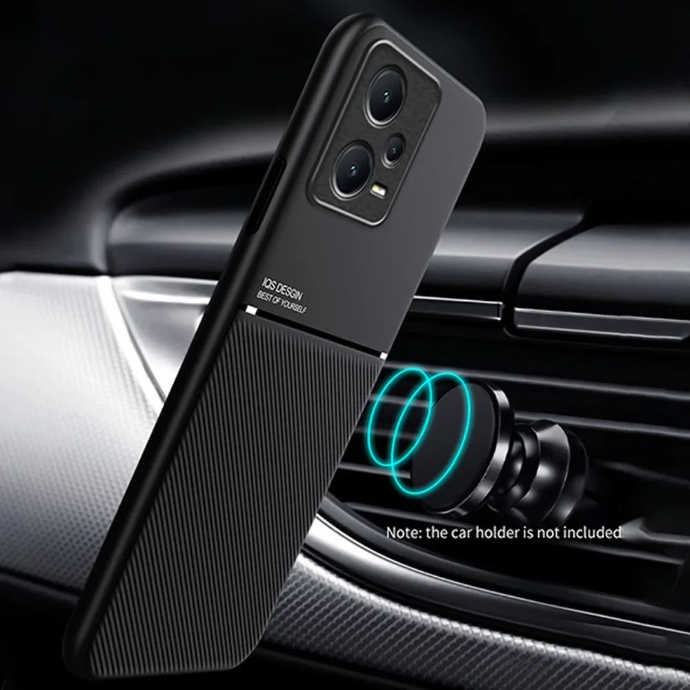 Магнитный автомобильный чехол для телефона Xiaomi Redmi Note 12 Pro 5G 12 Note 11 11S 10S 9S Note8 8 Pro, встроенный магнитный металлический мягкий чехол из ТПУ