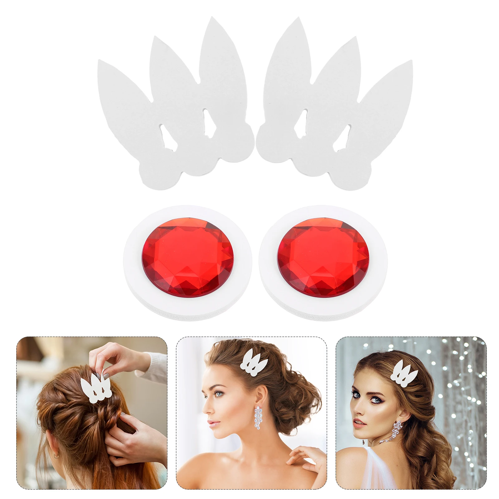 

4 шт., набор заколок для волос в форме луны, декоративный головной убор со стразами для женщин и девочек, аксессуары для косплея, легкий головной убор