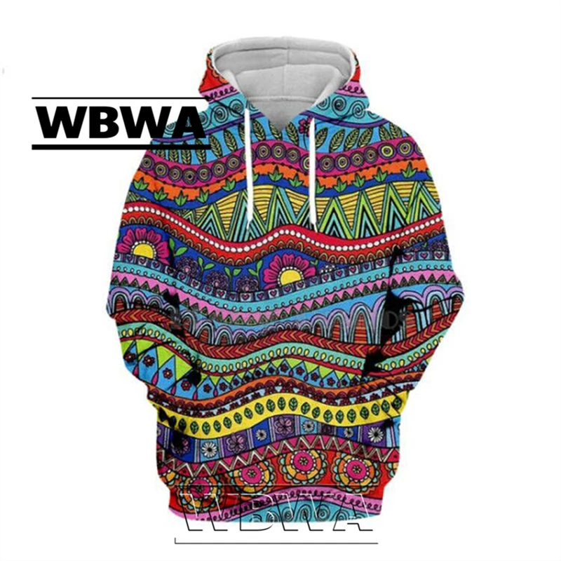 Hippie Mandala Trippy Abstract Psychedelic 3d hoodies/Sweatshirt Winter autumn Long sleeve streetwear-99