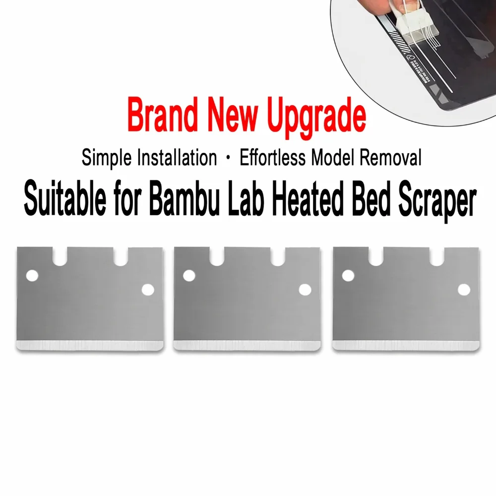 For Bambu Lab Scraper blade SK5 Steel Blade All Metal CNC Machined Cleaning Tool For Bambulab X1c X1 P1p P1s Accessories