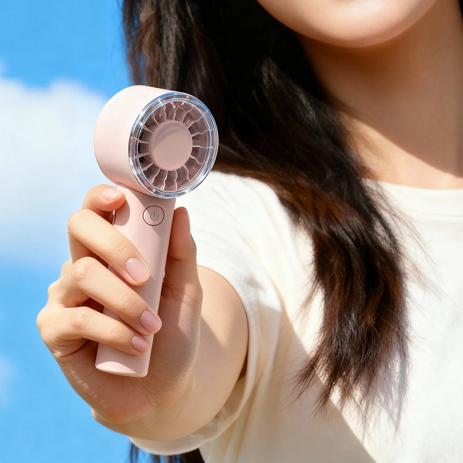High-Energy and Efficient Power Fan SK105 with Aviation Turbine Engine Air Guide System New MIMI Design Handheld Fan