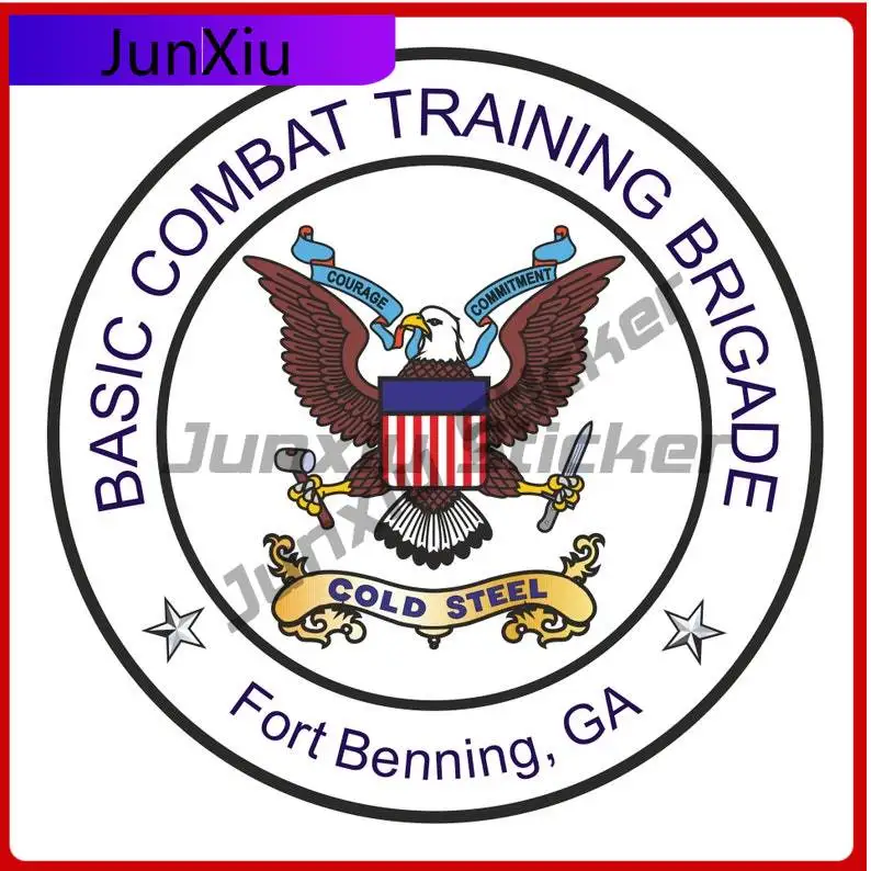 Basic Combat Training Brigade Seal Cool Bumper Wall Scratch Cover Car Styling Vinyl Decal For Car Truck SUV Window Bumper Laptop