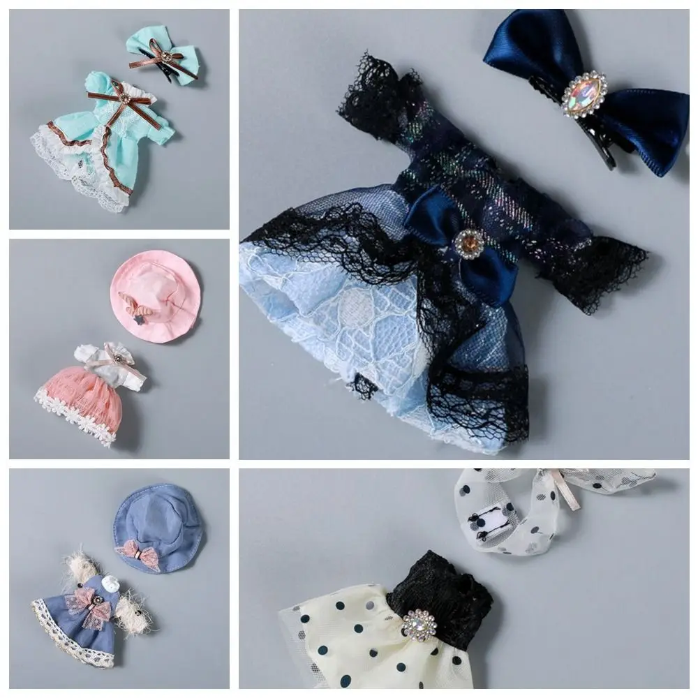 for 1/12 Bjd Doll Ob11 Doll Clothes Daily Casual Dress Fabric Bjd 1/12 Doll Clothes Cute Multiple Molly Doll Clothes