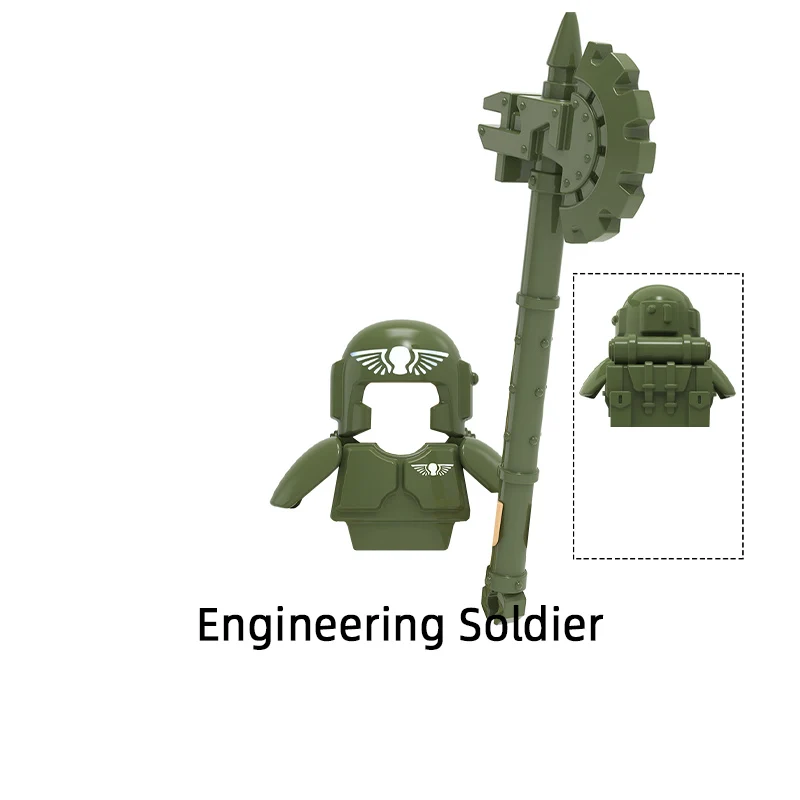 The Modern Heavily Armed Engineering Melee Assault Soldier Commander Signal Corps Model Blocks MOC Bricks Set Gifts Toys KT1037