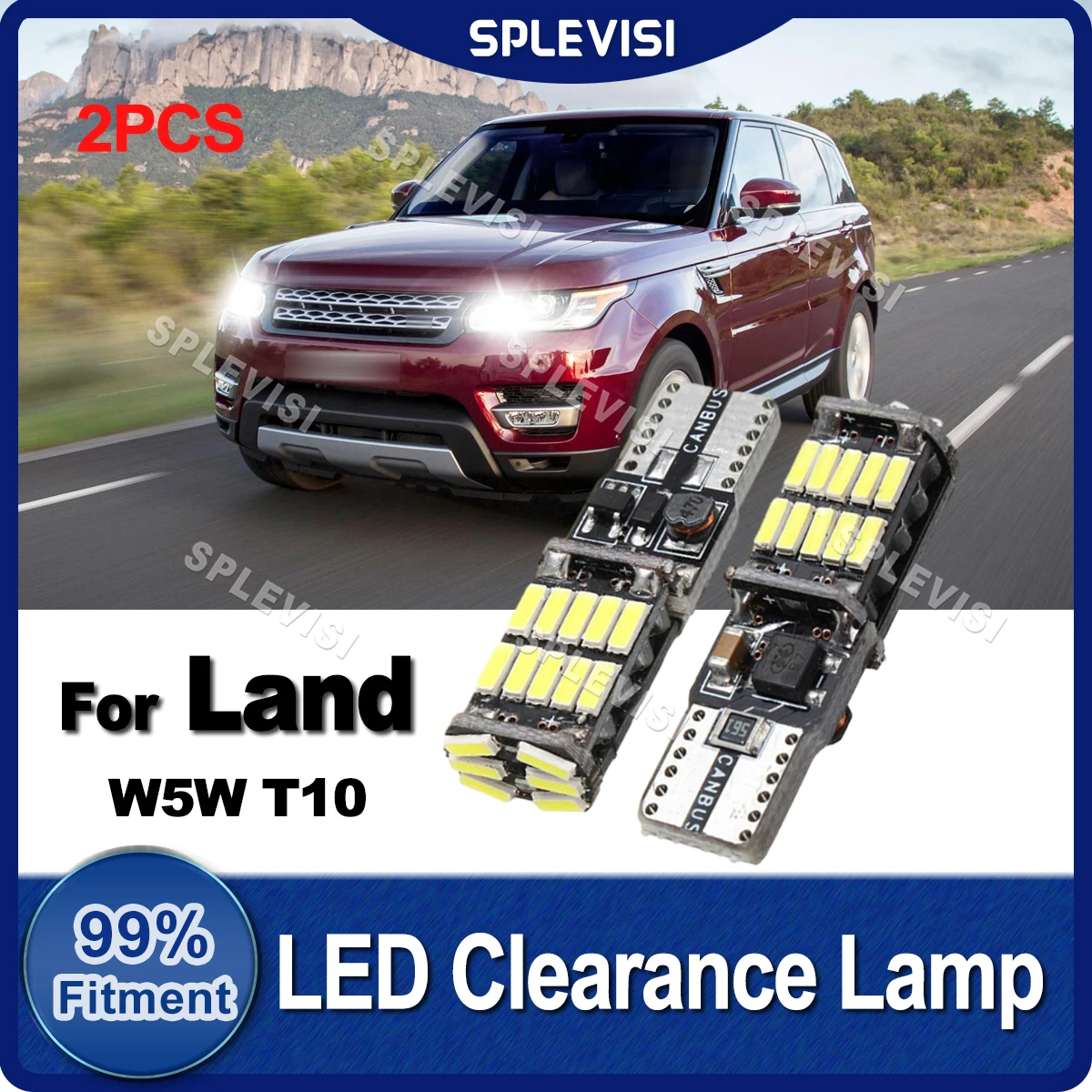 

2PCS LED Clearance Lamp Light W5W T10 Replace Canbus For Land Rover Discovery Range Rover Sport Freelander Car Bulbs