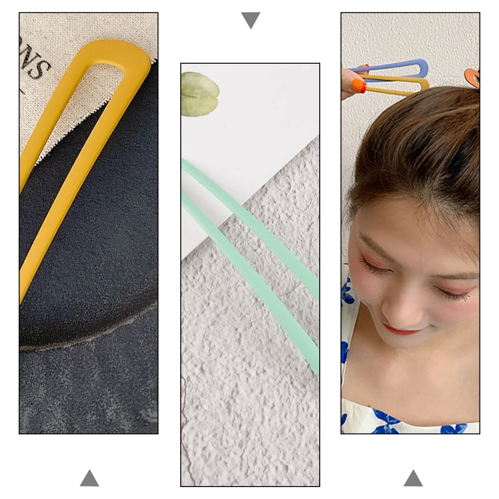 

3Pcs Fashion Frosted U Hairpins Simple Durable Alloy Hair Clips Party Daily Hair Accessory U Hairpins Alloy Headwear