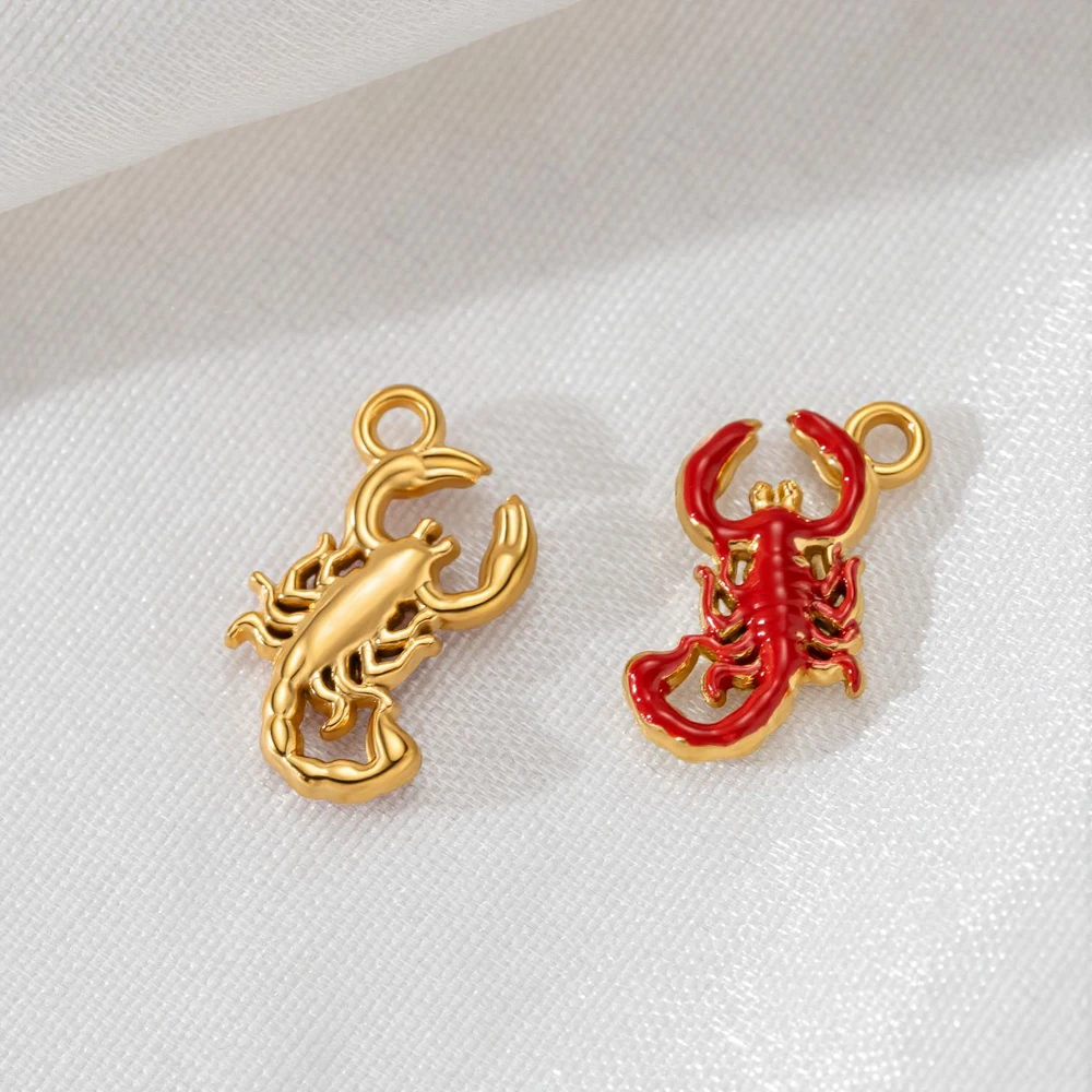 2 Stück Edelstahl Cartoon-Hummer-Anhänger, Niedliche Hummer-Charms für DIY Ohrringe, Halsketten, Armbänder, Schmuckherstellung – Detail 6