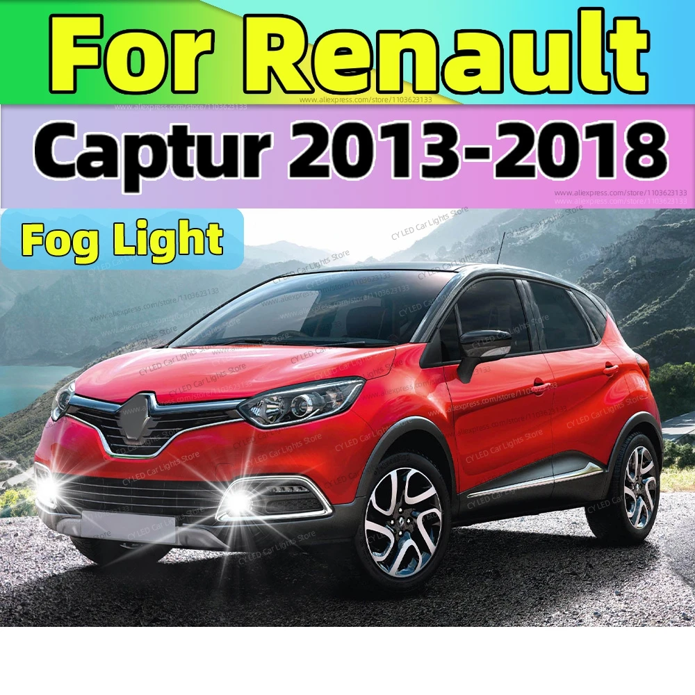 

LED Fog Lamp Car Fog Light Front Bulb 20000LM Ultra Bright Plug and Play For Renault Captur 2013 2014 2015 2016 2017 2018