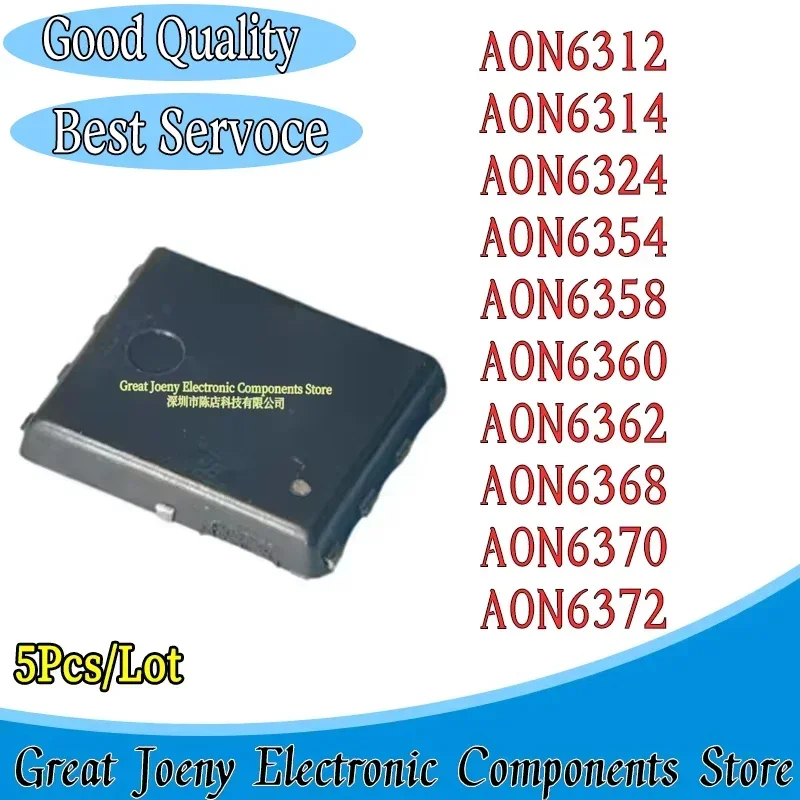 (5piece)100% New AON6312 AON6314 AON6324 AON6354 AON6358 AON6360 AON6362 AON6368 AON6370 AON6372 QFN-8 PC shell In Stock