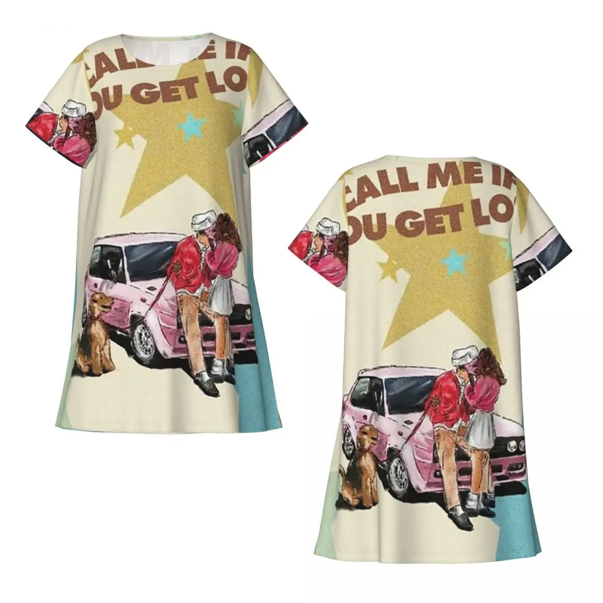 Custom Tyler Creators Short Sleeves Nightdress For Sleeping Sleepshirts Women Short Sleeve Nightgowns Soft Pajama Dress