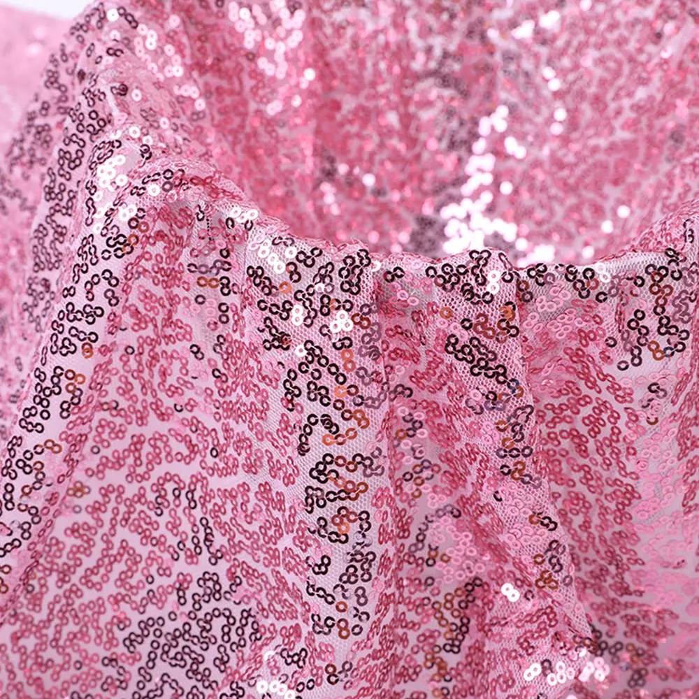 Sequin Fabric 3mm 1 Meter Sparkly Little Mermaid Fabric Outdoor Glitter Sequence Material for Dress Clothing Wedding Home Decor