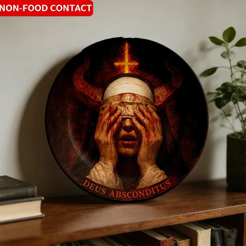 Exquisite Textured Aesthetic with Angular Character and Slogan Patterns. Not for Contact with Food. Ceramic Decorative Plate,