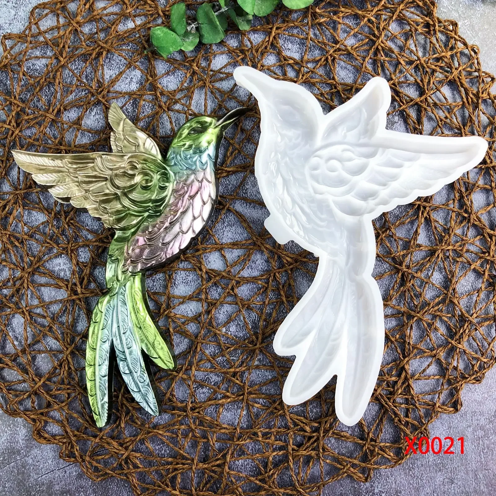 Moule mural en Silicone 3d oiseau volant, décoration de bureau, moule en plâtre époxy cristal, bricolage, décoration de maison, moule en résine époxy