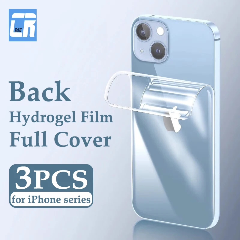 

1-3Pcs Back Silicone Soft Hydrogel Film for iPhone 16 15 14 Plus 13 12 Pro Max Screen Protector for iPhone 15 Pro Film not glass