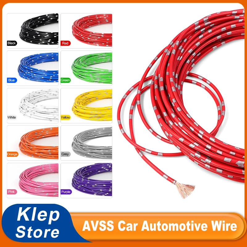 

2 ~ 100m AVSS Automotive Car Wire Square 0.3/0.5mm 22/20AWG Flexible Pure Copper PVC Insulated DIY Speaker Audio Cable Connector